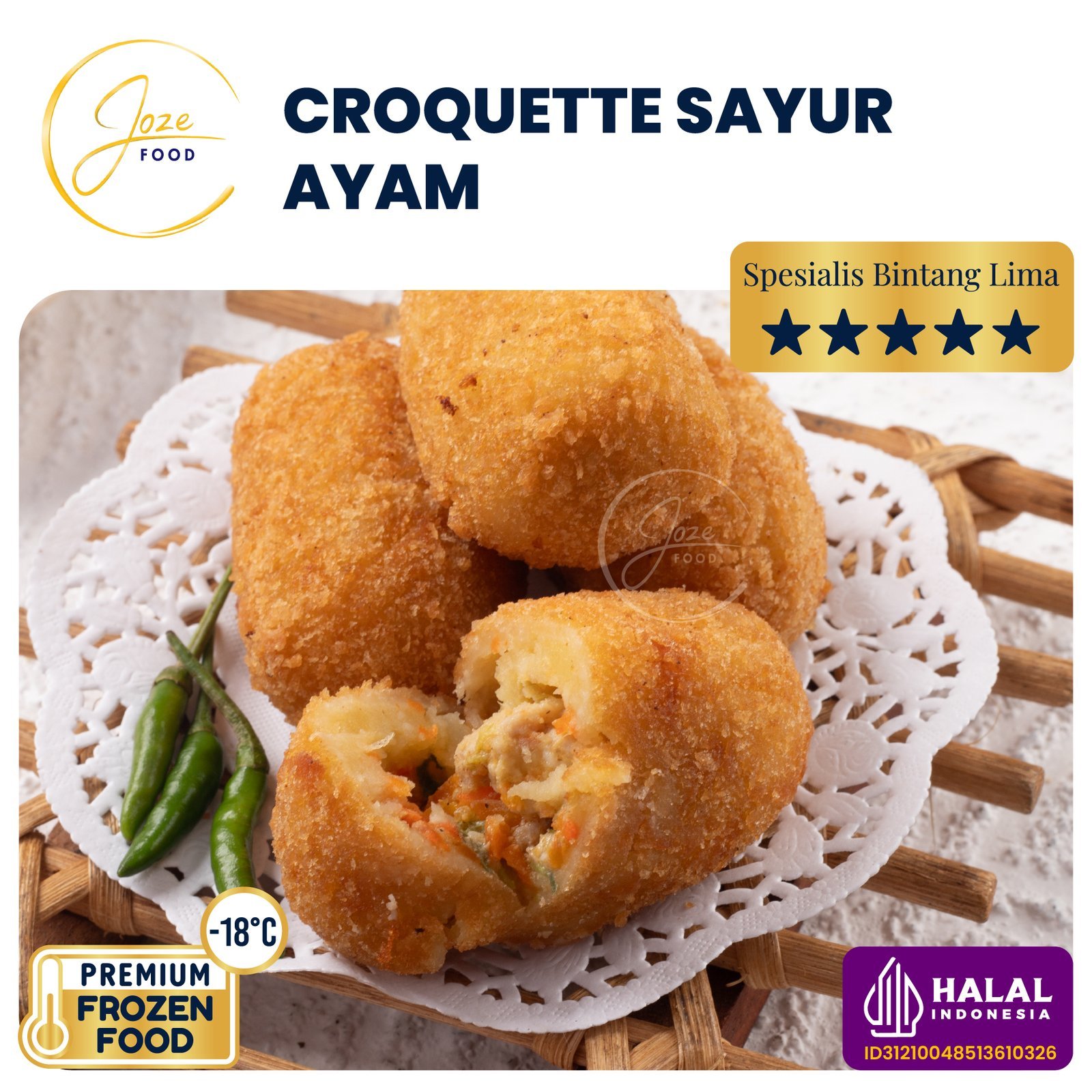 Croquette Sayur Ayam 1 Croquette Sayur Ayam